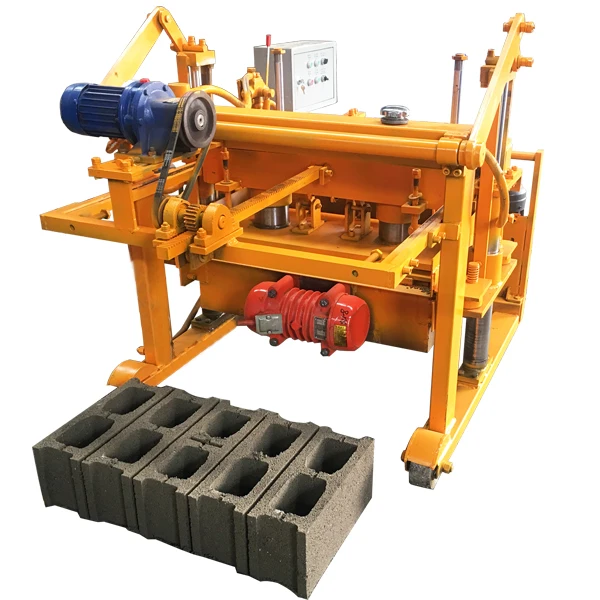 Manual Solid Brick Making Machines in Uganda QT40-3a Vibrating Block Machine