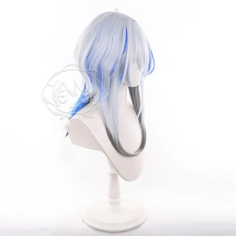 Wuthering Waves Galbrenacos Cosplay-Perücken, Cosplay-Kostüme, Kopfbedeckung, 50 cm lange, simulierende Kopfhaut, dicke, gemischte, bauschige Langhaar-Perücken – Detail 4