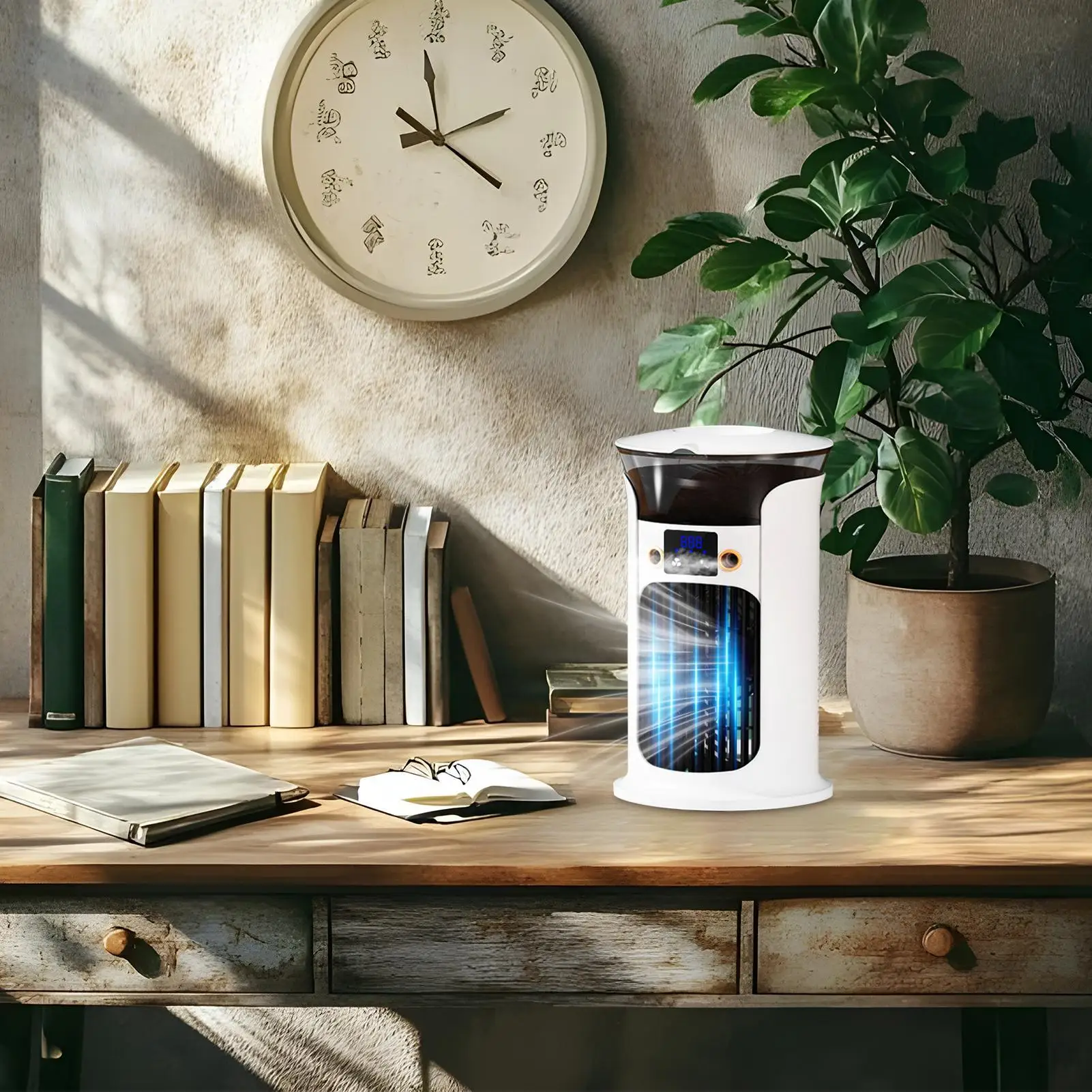 

Кондиционер Портативное настольное охлаждающее устройство USB-охладитель со светодиодом для спальни, гаража, автофургона, в помещении, на открытом воздухе, в горячей погоде