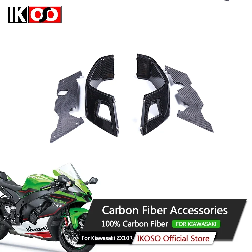 For Kawasaki ZX-10R Carbon Fiber Fixed wing 100% Full Pure Dry Carbon Fiber Motorcycle Parts and Accessories 2020 +