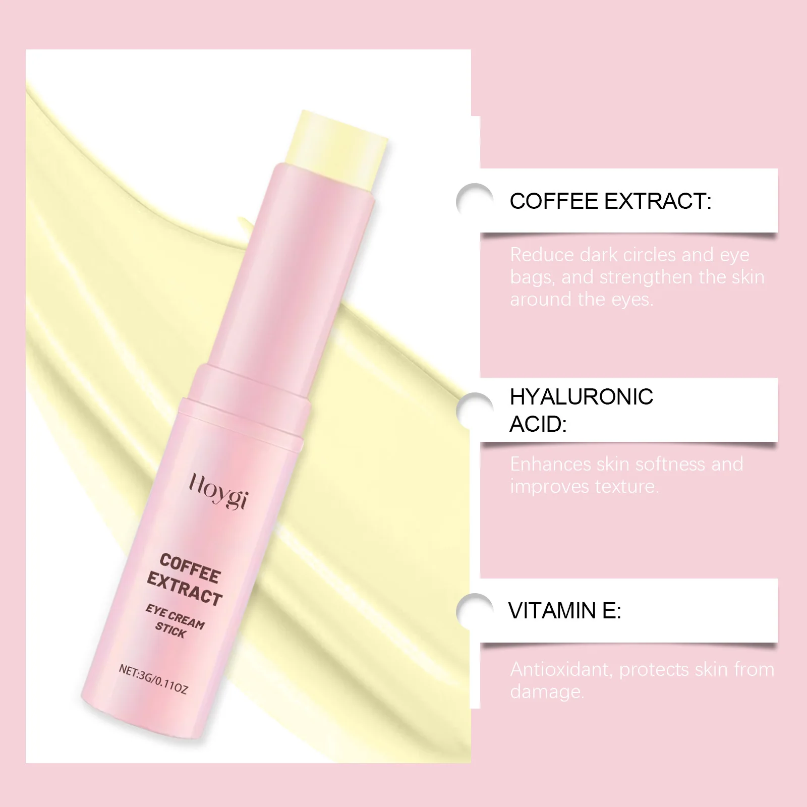 Caffeine Eye Cream Lifting Firming Anti Wrinkle Fade Fine Lines Remove Eye Bag Dark Circle Hydrating Moisturizing Eye Care Cream