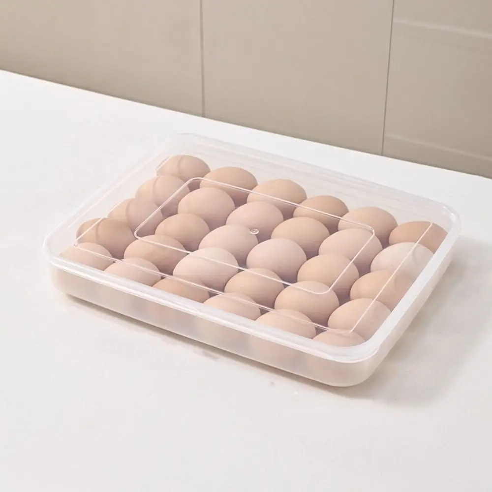 30 Grids Egg Storage Box Large Capacity Stackable Refrigerator Egg Holder Space Saving Plastic Egg Storage Container Home Use