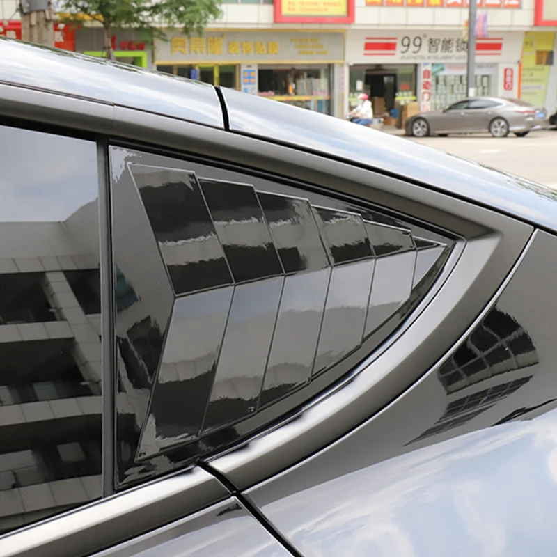For Tesla Model Y Car Rear Triangle Window Shutters Triangle Sunshade Modified Automobile Decoration Tunning Accessories
