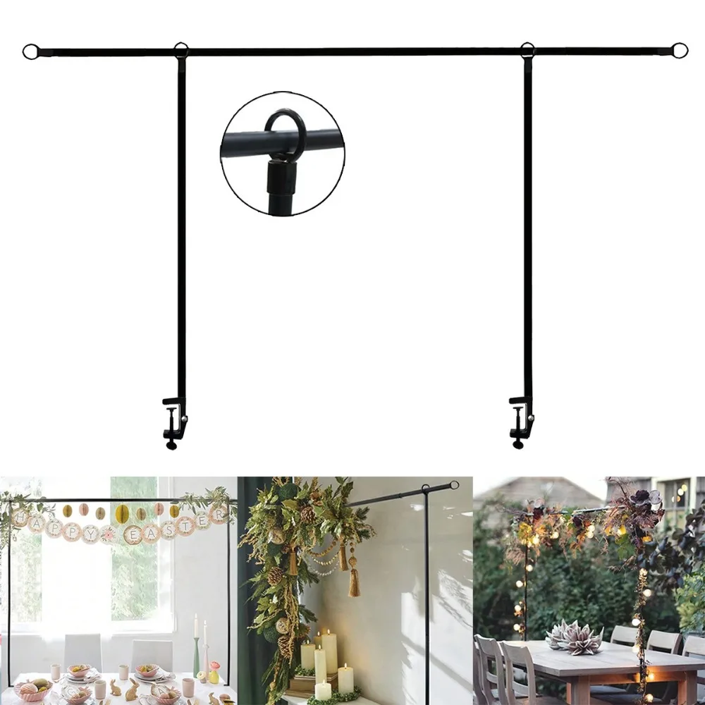 

with Clamps Over The Table Rod Stand Adjustable Metal Table Arch Stand Tabletop Party Hanging Decor Balloon Flower Arch Stand