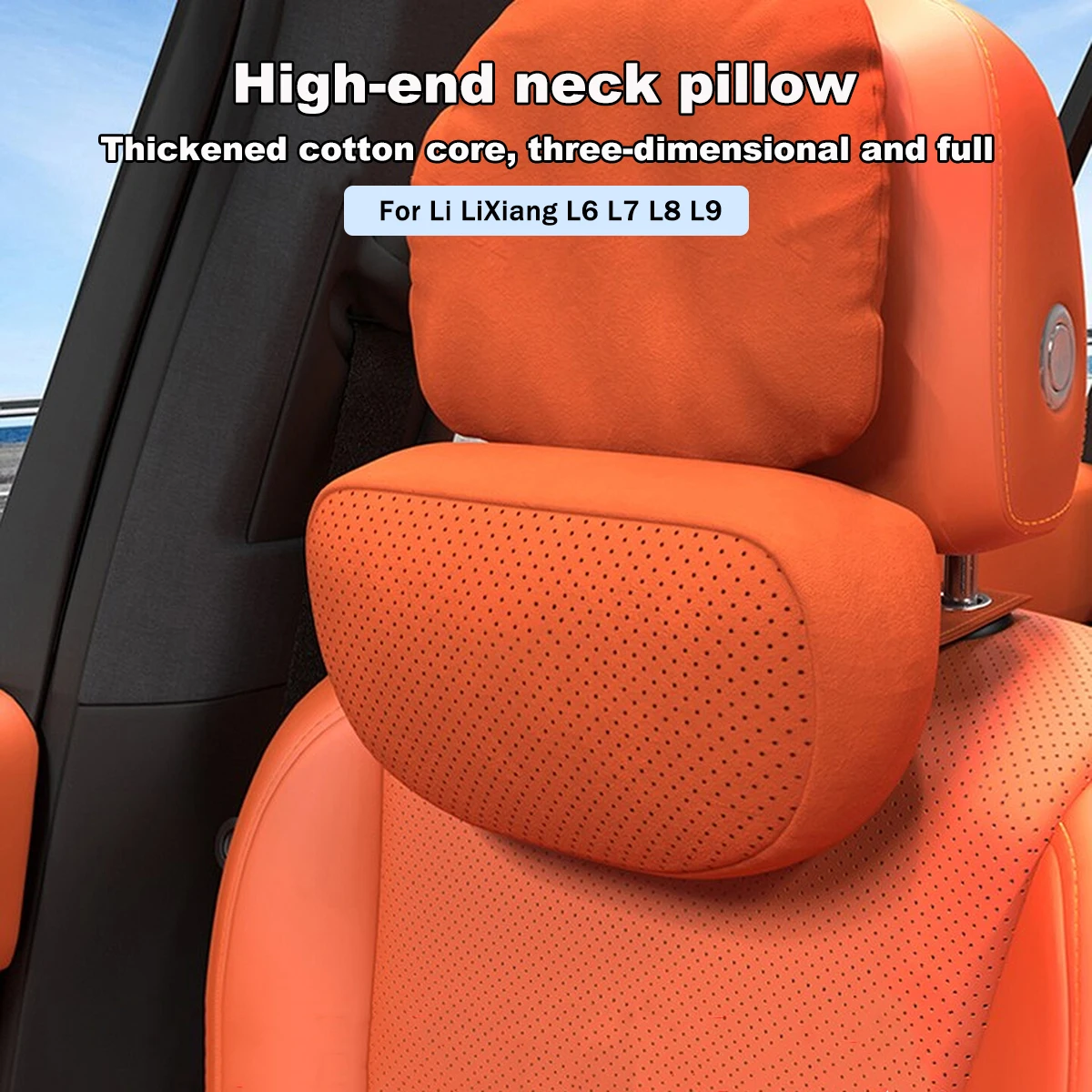 

Car Suede Seats Headrest Neck Protection Pillows For Li Lixiang L6 L7 L8 L9 MEGA Car Accessories Interior Soft Breathable Pillow
