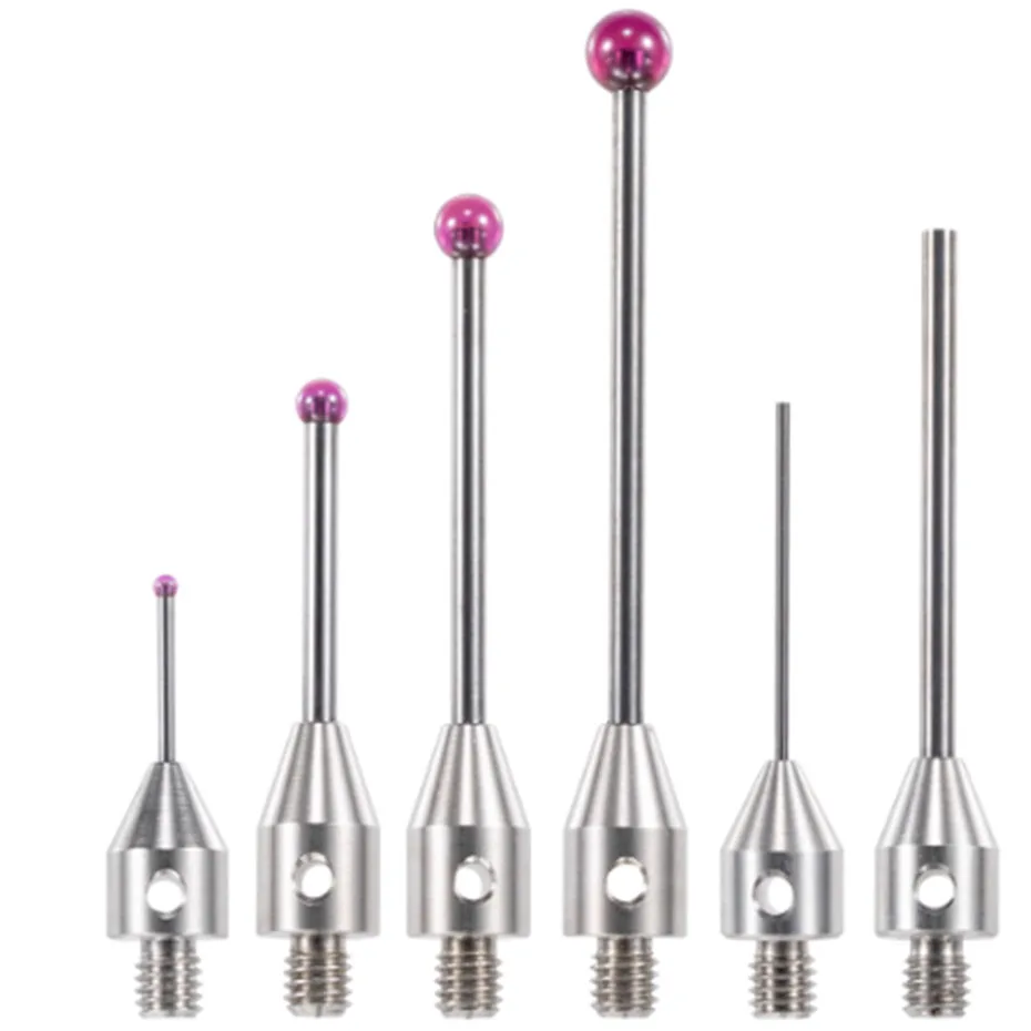 Three dimensional probe, three coordinate measuring needle, ruby measuring head, CNC machine tool special thread M4