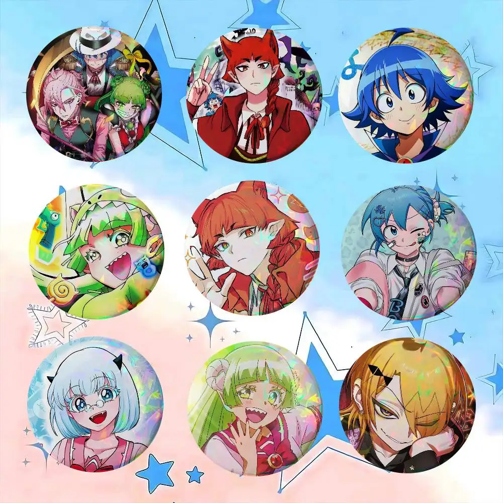 Welcome To D-Demon School! Iruma Kun    Anime Photo Brooches Creative Round Badge Gifts Pins