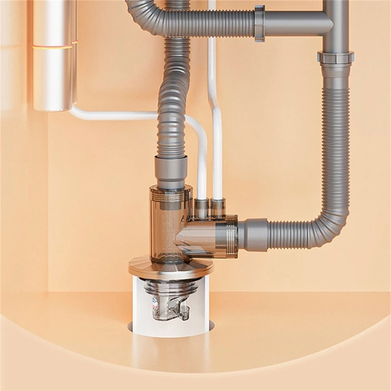 Tappi anti-odore universali a 3 anti-odore, dispositivo prevenzione del riflusso acqua per lavandini, cucine