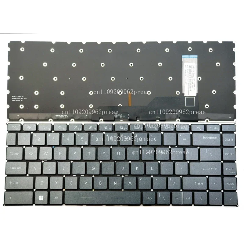 ل MSI Modern 15 A11M/A11ML/A11MU/A11SB/A11SBL/A11SBU & Summit B14/B15/A11MOT/A11MT لوحة مفاتيح بإضاءة خلفية باللون الرمادي والأبيض الأمريكي