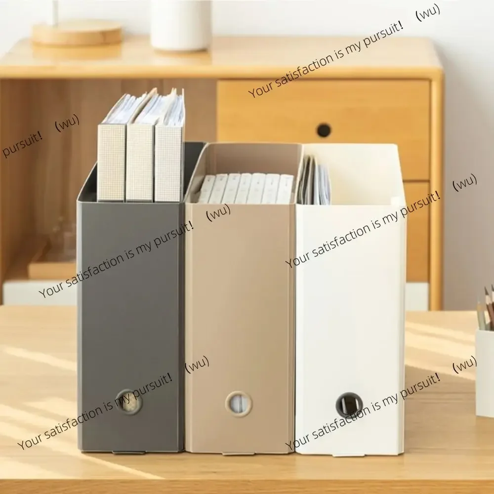 Gift plastic file box, large capacity A4 storage foldable desktop finishing box