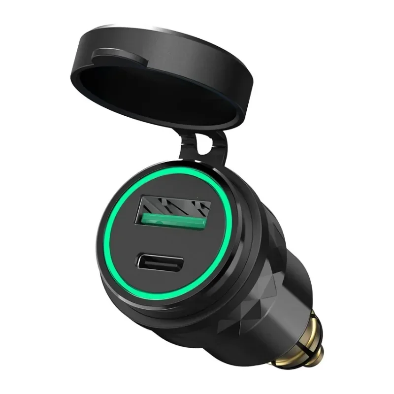 Adaptador para BMW motocicleta carregador, liga de alumínio USB, útil soquete DIN, durável, novo