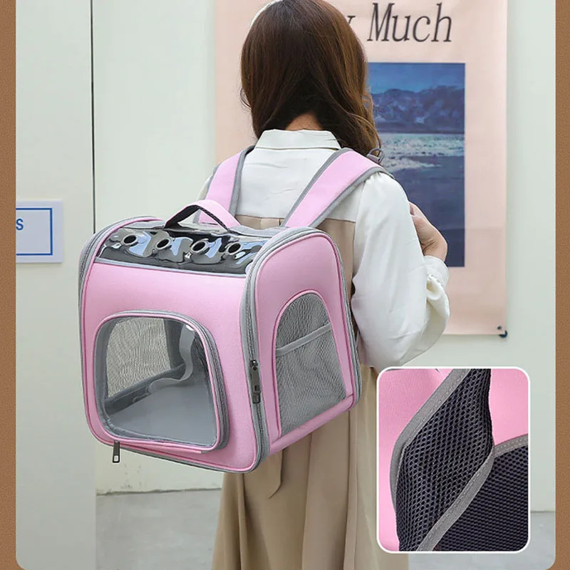 Oulylan Pet Bag New Fashion Portable Dog Bag Large Capacity Breathable Cat Backpack Pet Outgoing Bag