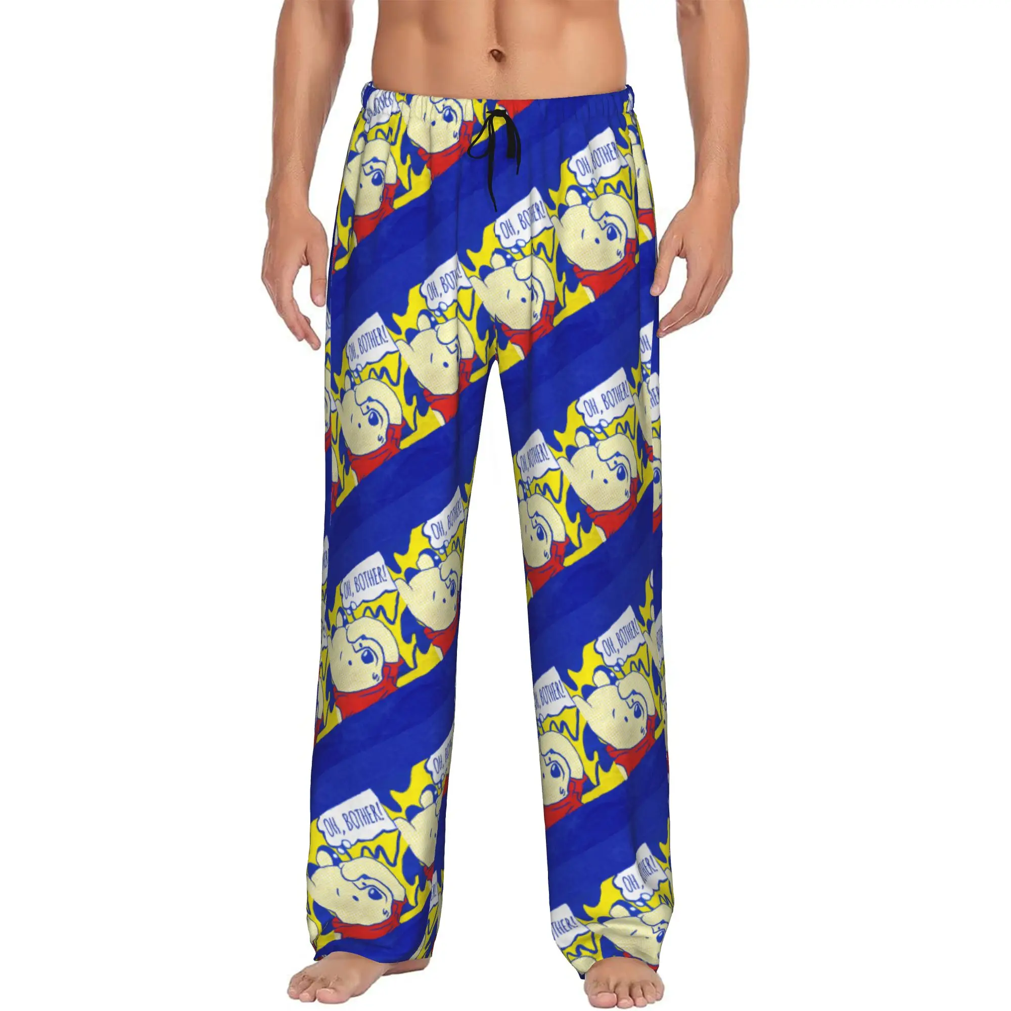 

Custom Men's W-Winnie Anime The Pooh Pajama Pants Print Sleep Sleepwear Bottoms with Pockets