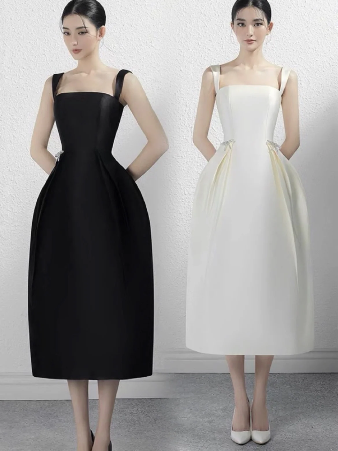 

Летнее Новое Платье-Миди А-силуэта для Женщин, Однотонное, с Высокой Талией, для Дня Рождения, в Стиле Доктора Эле