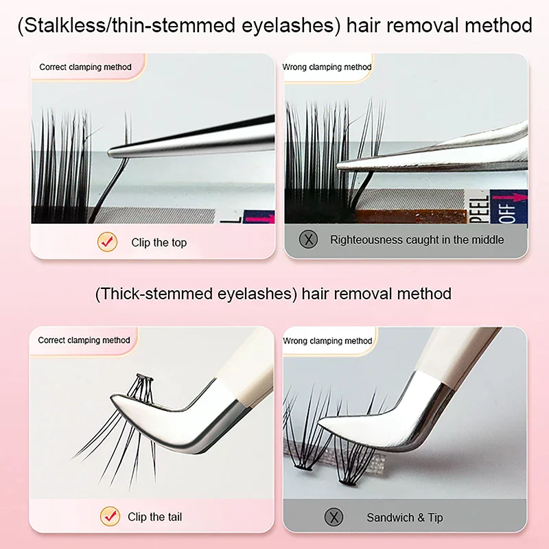 1 Stück Wimpernpinzette Verlängerung Edelstahl Superharte Pinzette mit Faserspitzen Hochpräzise antistatische Pinzette