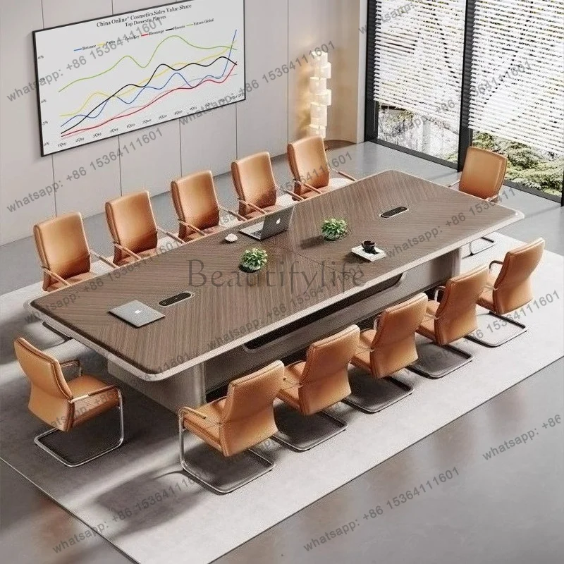 LX Modern luxury conference room table meeting conference table long Office desk Furniture