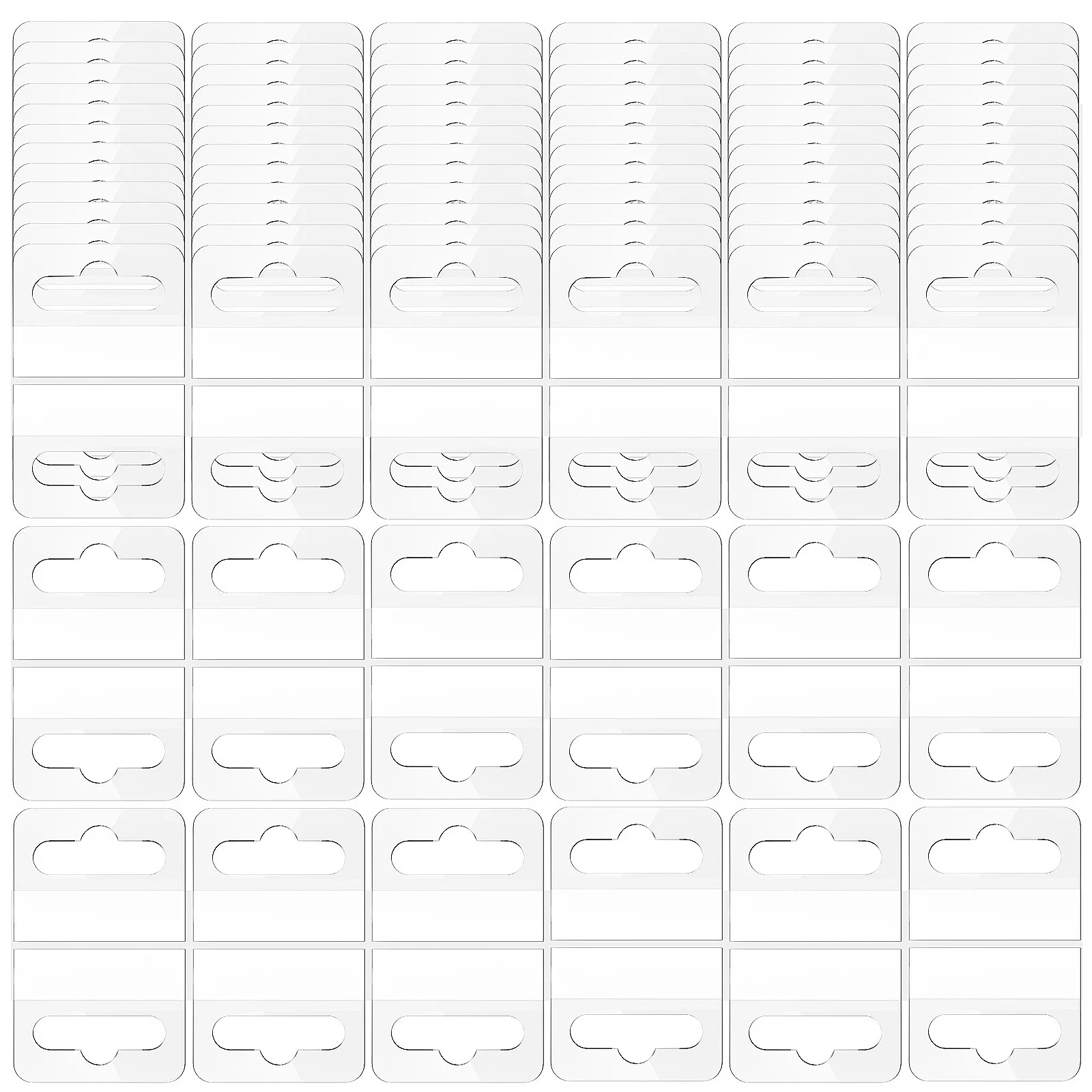 100 stuks zelfklevende doorzichtige hangtabs zware plastic hangende tags zelfklevende retail display pegboard plankhaken