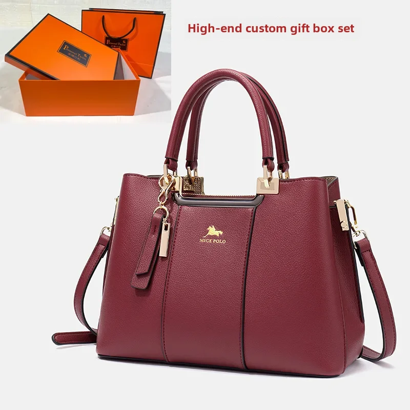 حقيبة كتف نسائية عصرية من باولا ماركة فاخرة من الجلد الطبيعي حقيبة يد ذات سعة كبيرة للنساء الناضجات وصلت حديثًا 2023