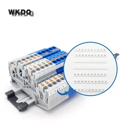 10Pcs ZBFM6 레이블 더블 레벨 PTTB 4 PTTB4-PV 4mm 단자 번호 빈 DIN 레일 단자대 잭 마커 스트립 ZBFM 6