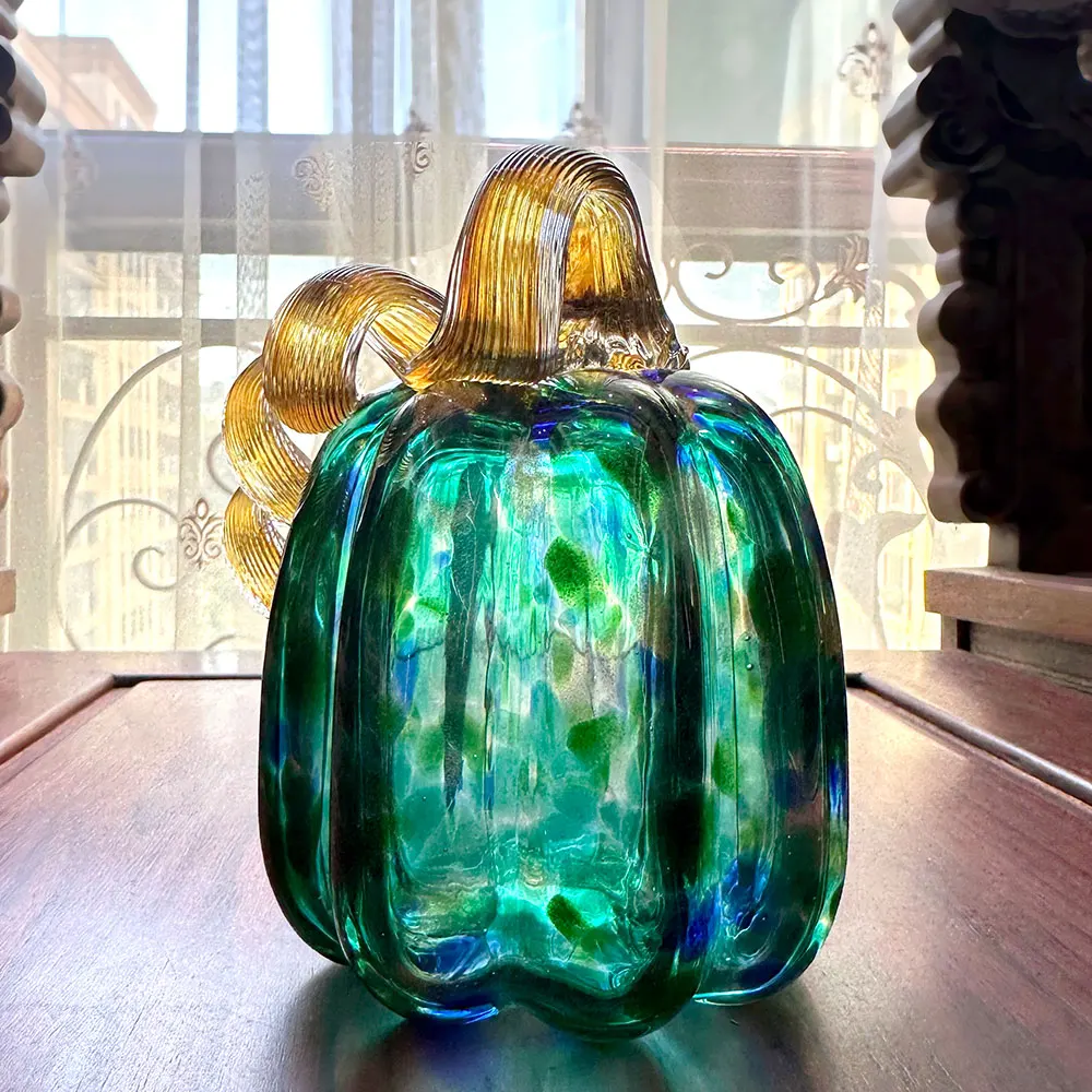 Handmade Glass Pumpkin Figurine 4
