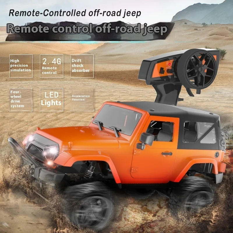 

2,4g симуляция Wrangler восхождение внедорожник детская игрушка электрическая модель 4wd автомобиль с дистанционным управлением подарок для мальчика