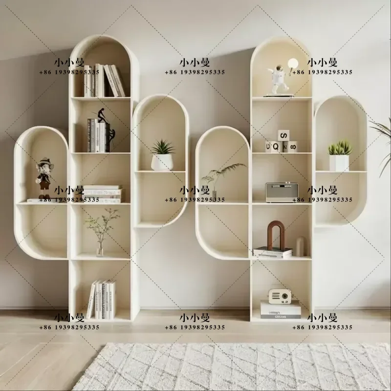 Italian Style Solid Wood Children Bookshelf Modern Simple Multi Functional Display Cabinet Customizable Bookcase for Kids