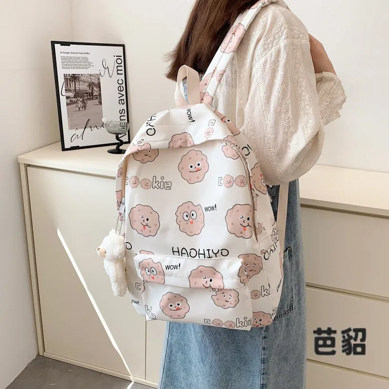 2026 New Cookie Series School Bag Large Capacity Student Backpack Cute Double Shoulder Bag for Middle School Daily Use
