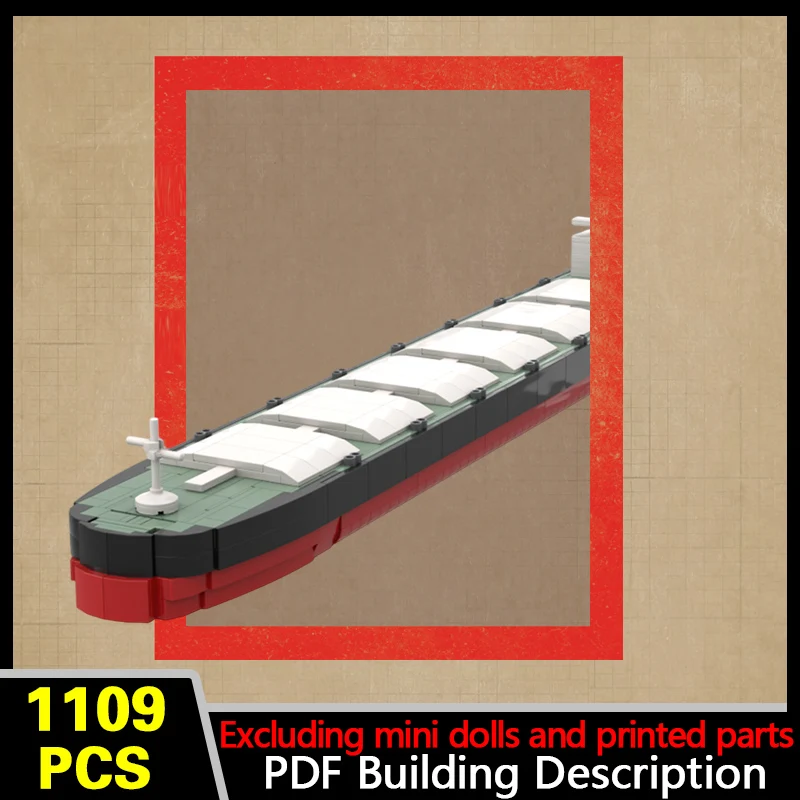 Large Bulk Carrier Model MOC Building Bricks War Equipment Modular Technology Gifts Holiday Assemble Children Toys Suit