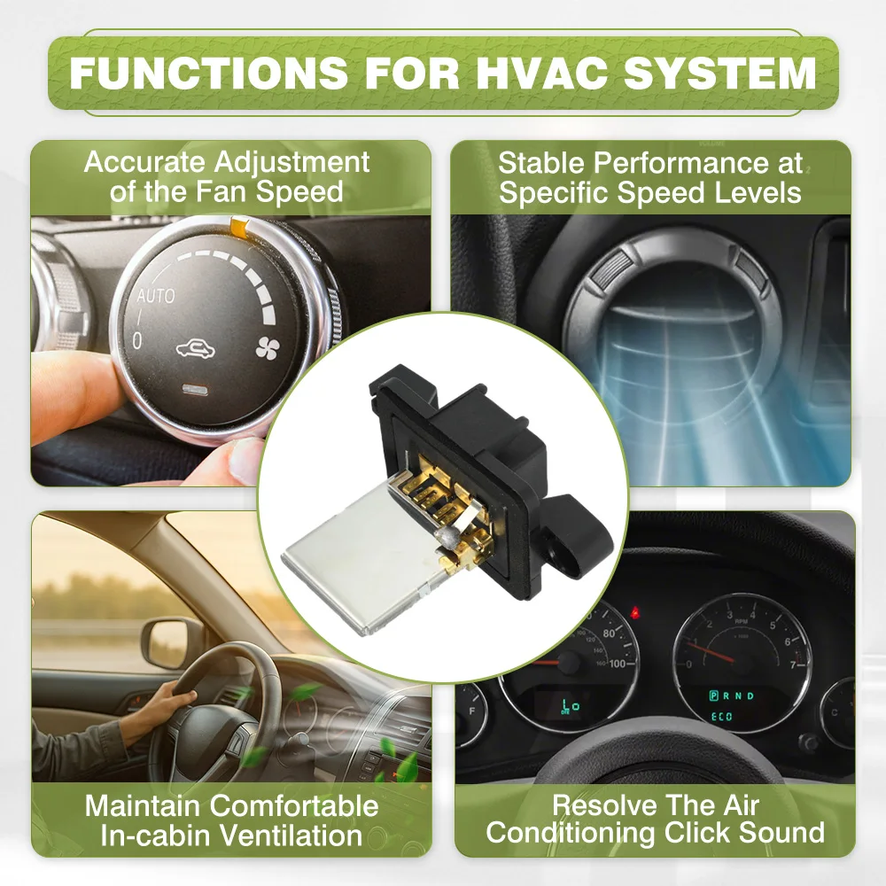 

68029723AA, 68050014AA 4-контактный нагреватель HVAC ​ Резистор двигателя вентилятора для Chrysler Voyager Town Country Dodge Grand Caravan VW Routan