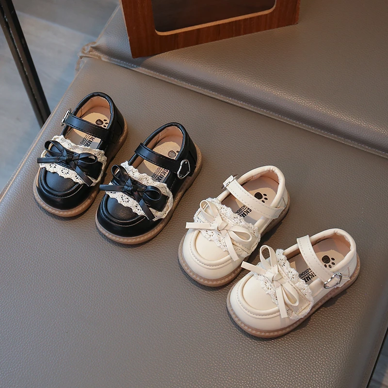 

Elegant Baby Shoes Spring Autumn Girls Princess Walking Shoes Fashion Versatile Children's Leather Shoes Kids Flats Breathable