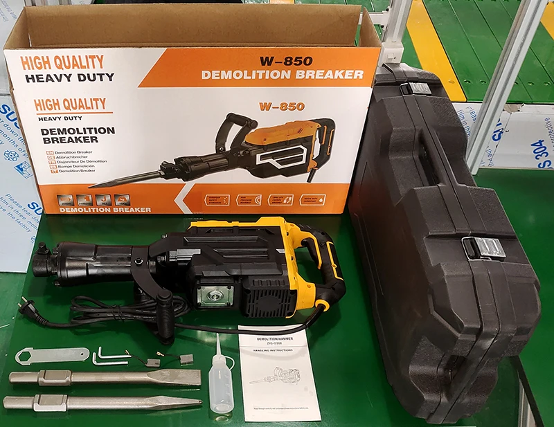 Mini Concrete Demolition Hammer Breaker Rotary Hammer Drilling Machine for Professional Heavy Duty Construction Work Tool