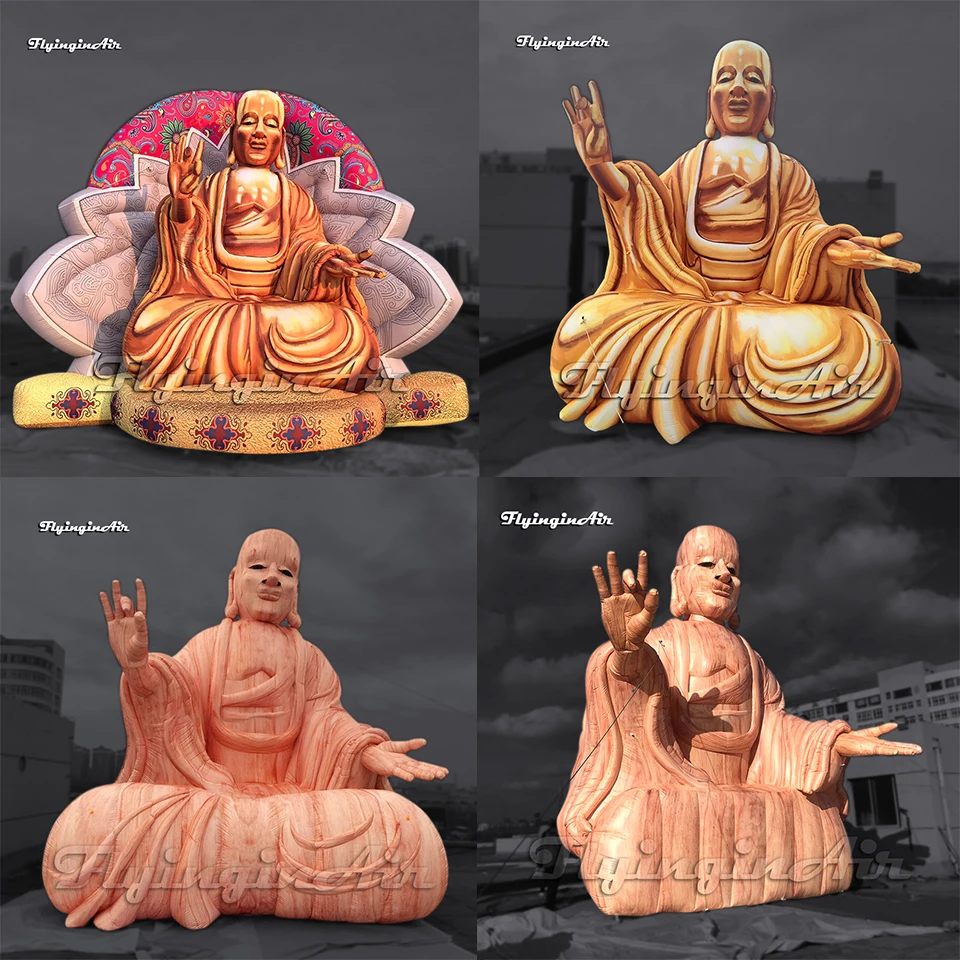 

Надувная гигантская реплика Будды для улицы, 5 м, для декораций на карнавале и сцене