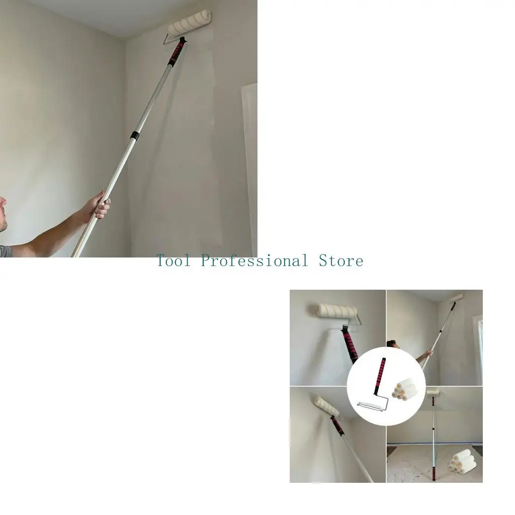

57QF Paint Roller Brush Home Decor Latex Paint Roller Brush Wall Paint Brush House
