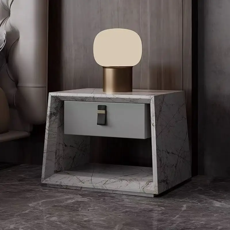 Mesa de cabeceira de móveis de luxo mesa de cabeceira de mármore de alta qualidade