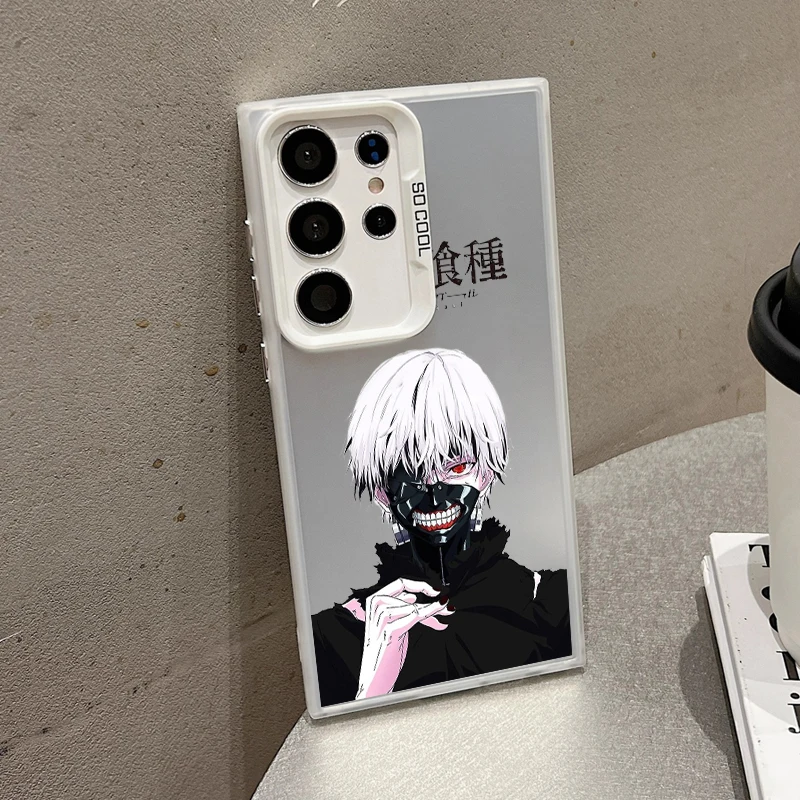 Tokyo Ghoul Anime Evil For Samsung Galaxy S24 S23 S22 S21 S20 Note 20 Ultra Plus FE 5G Colorful Silver Back Phone Case