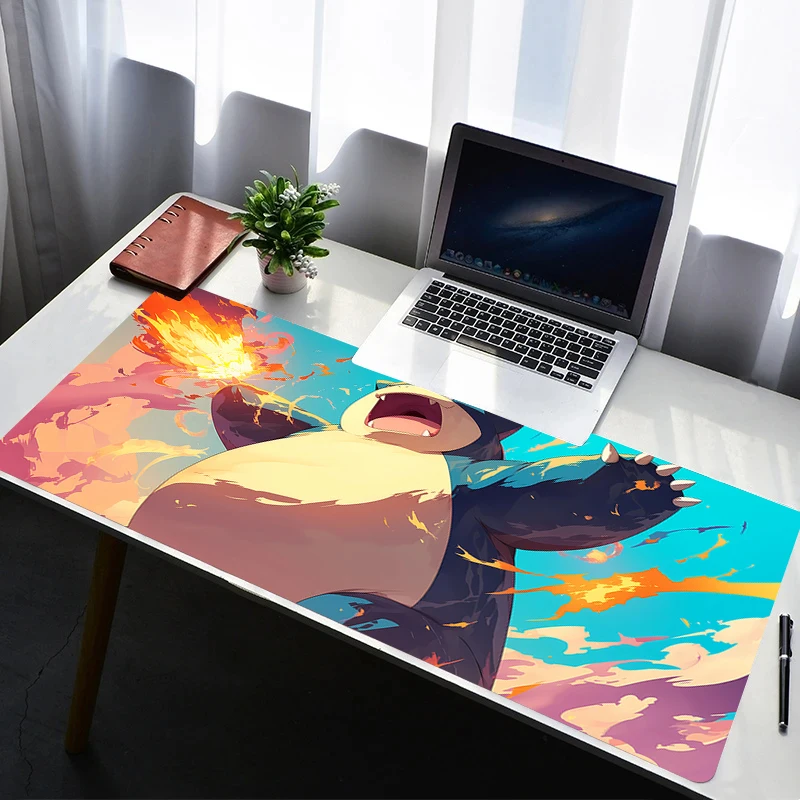 Mauspad PC rutschfestes Gummi-Mauspad Laptop Gamer Schrank Tastatur Pad Büro Computer Gaming Schreibtisch P-Pokemon Snorlax Mauspad