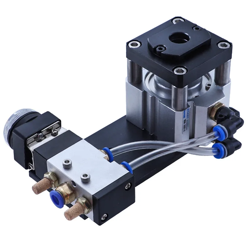 

Pneumatic edge banding puncher Three-in-one hole Round sticker punching machine Edge banding belt punching