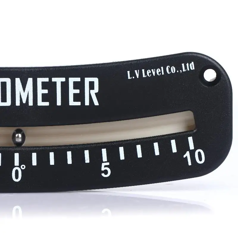 Lightweight 0-10° Heel Angle Clinometer for Marine and Trailer Level Slope Calculation.