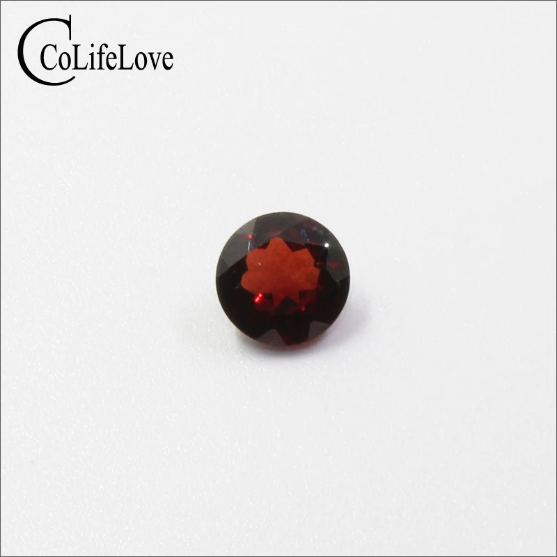 

7mm Round Cut Garnet Loose Gemstone for Silver Jewelry Shop 100% Natural Garnet Gemstone Wholesale Price Natural Gemstones