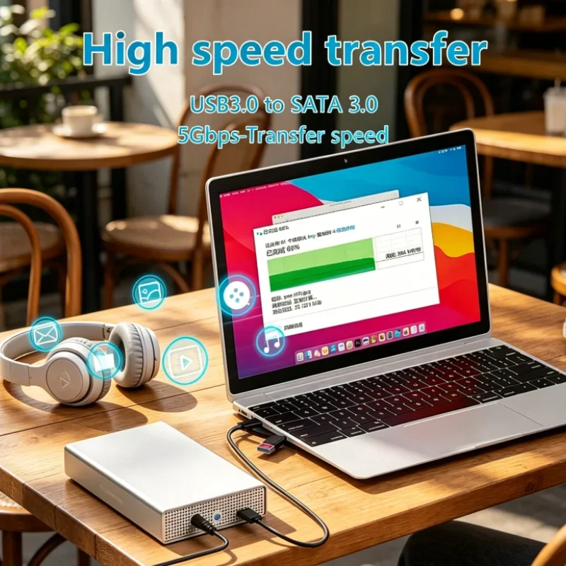 

Upgraded 2.5 3.5 Inch SAS SATA HDD Box USB C SAS Hard Drive Enclosure Support Max 20GB Disk Speed 5Gbps External Hdd Case