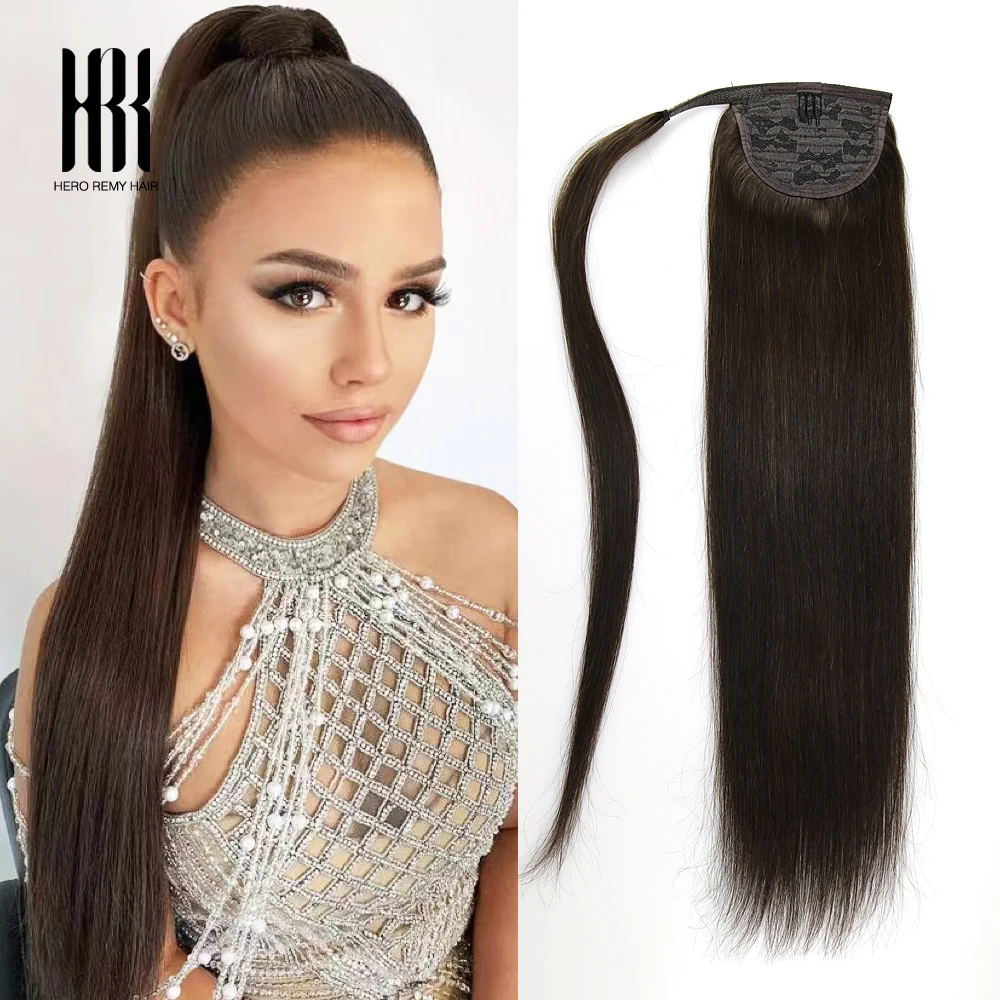 Ponytail Extension Highlighted Bleach Blonde Ponytail Human Hair Clip in Ponytail Hair Extensions 80g 16-22 inch Hero Remy Hair