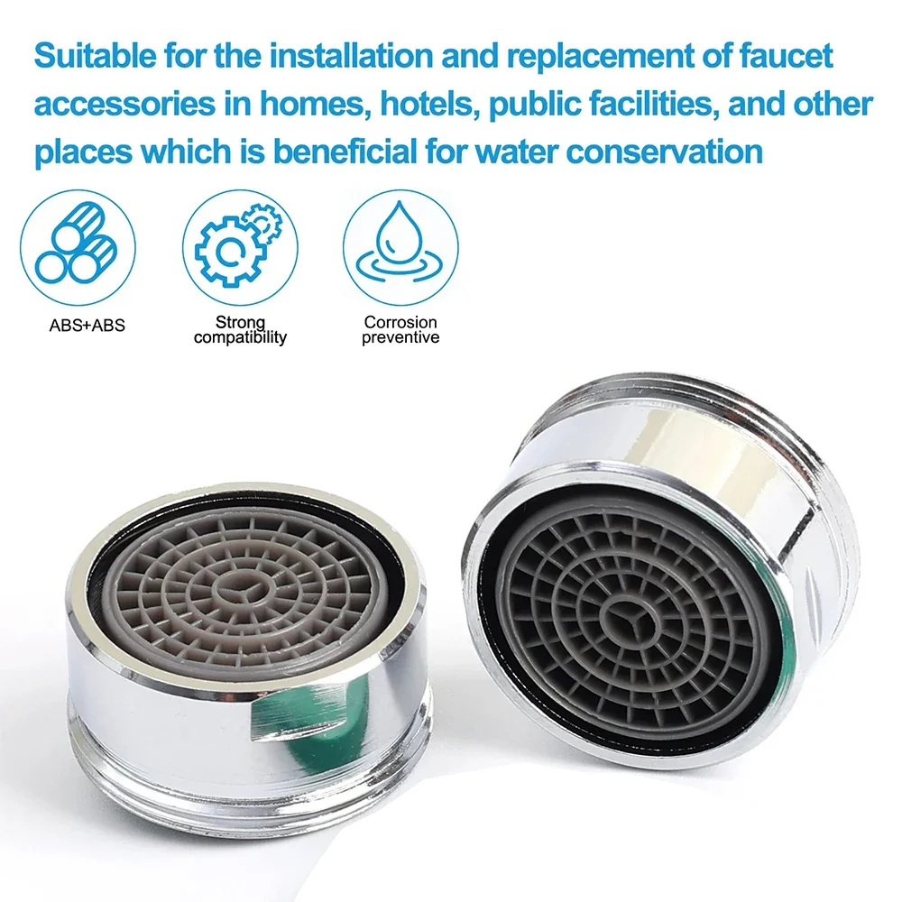Bathroom 24mm Faucet Aerator Water Saving Tap Insert Nozzle Thread Taps Bubbler Filter Replaceable Parts Kitchen Faucet Strainer