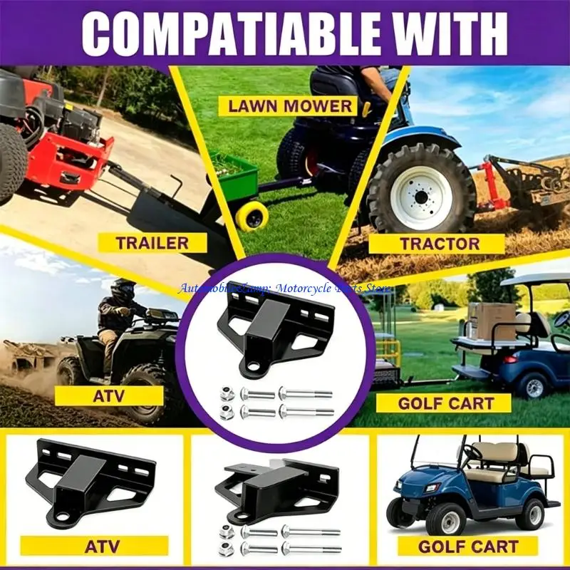 H7BD Carbon Steel Trailer Hitches Universal For Multiple Models Lawn Mower Hitches with 1-1/4in Receiver