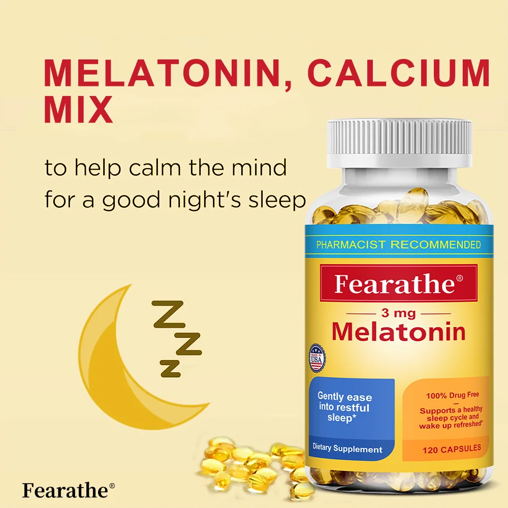 

Melatonin Capsules - Promote Sleep Quality, Promotes Deep Sleep, Promote Falling Asleep Quickly, Improve Insomnia