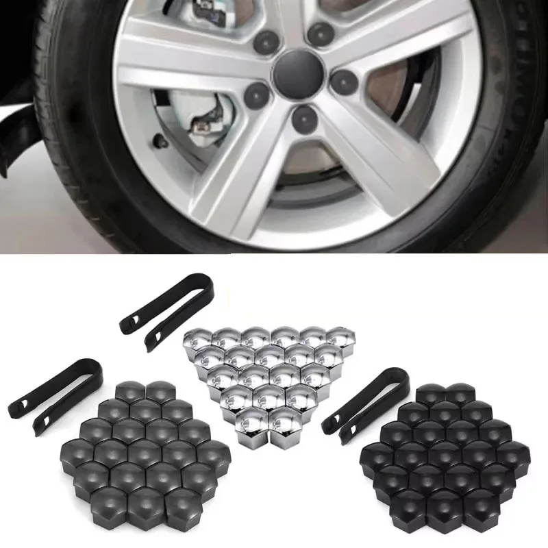 20/40/60Pcs Car Wheel Nut Caps Auto Hub Screw Cover 17/19/21mm Bolt Rims Exterior Decoration Special Socket Car Tyre Protection