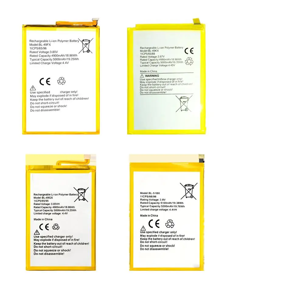 

BL-49KX BL-51BX BL-49FX Battery For Infinix X690 X692 7 Note 10 11 12 12I 12PRO Hot 11S 8 X683 9 Pro 5G Lite