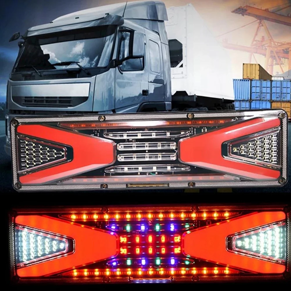 Feux arrière à LED pour camion, feux d'iode pour remorque, barrage de frein, clignotant, arrêt, camion, bus, 24V, 2 pièces