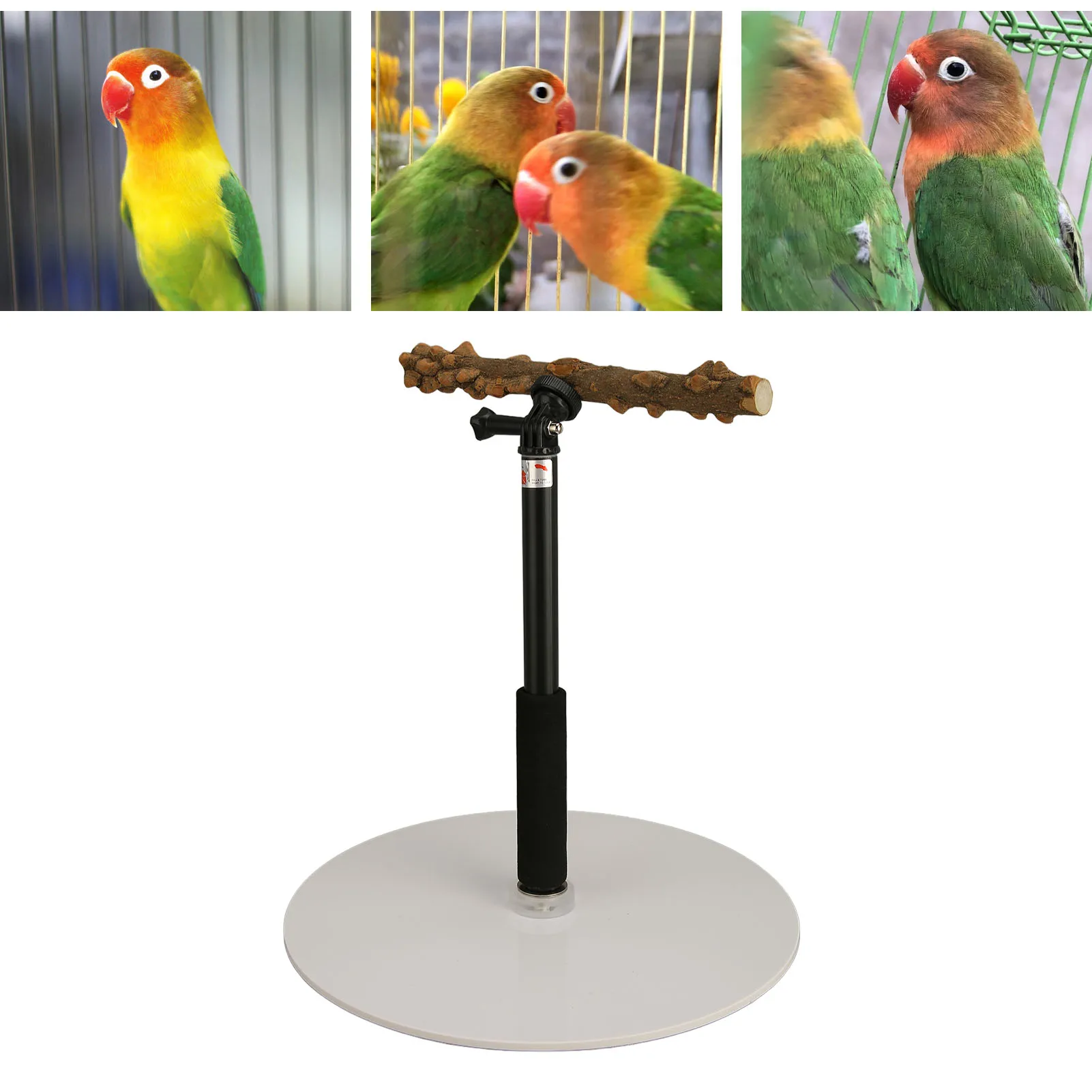 

Portable Parrot Perch Adjustable Bird Perch Portable Detachable Parrot Play Stand for Indoor Outdoor Traveling Bird Supplies