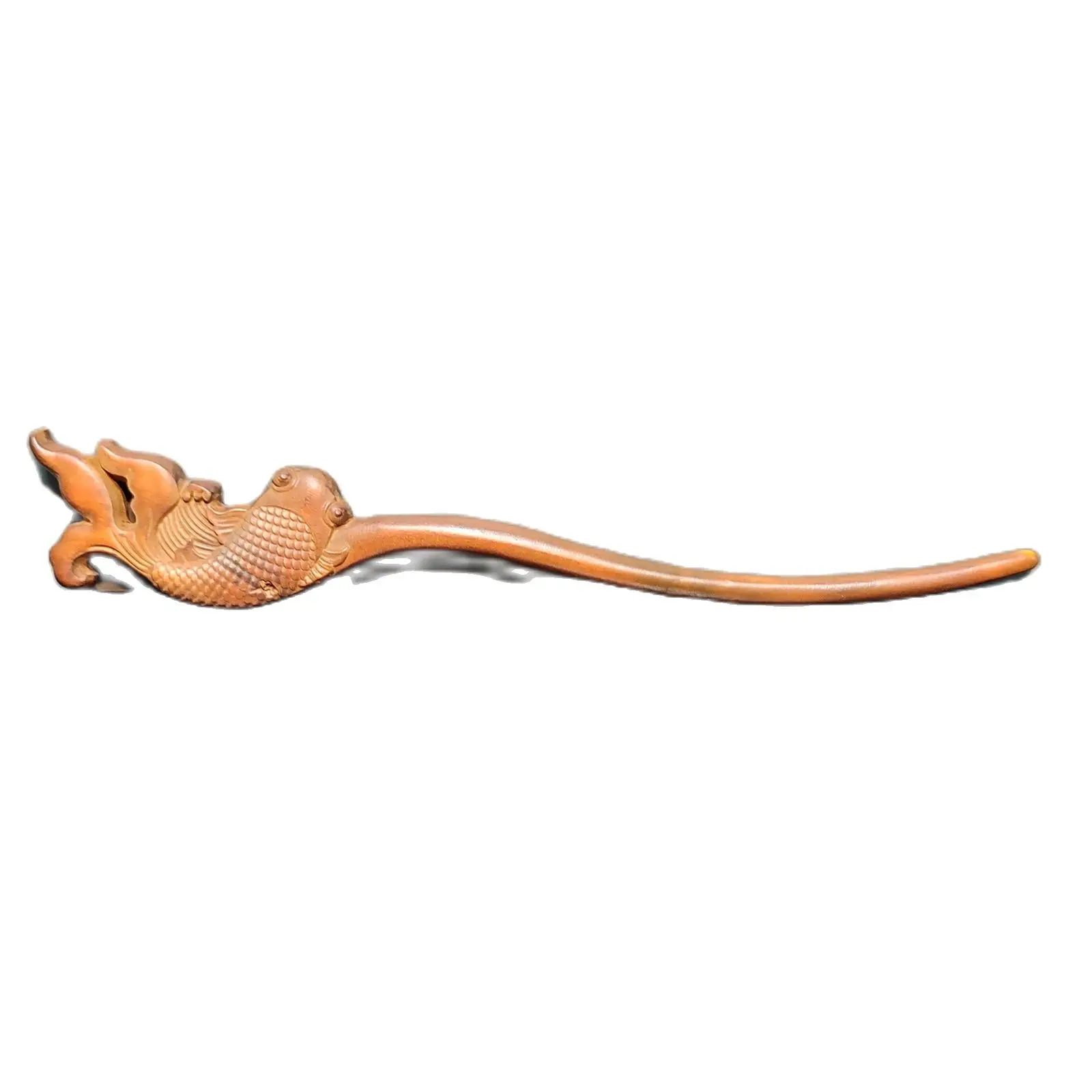 

Chinese Boxwood Wooden Carved goldfish fish Hairpin Hair Accessories gift woman