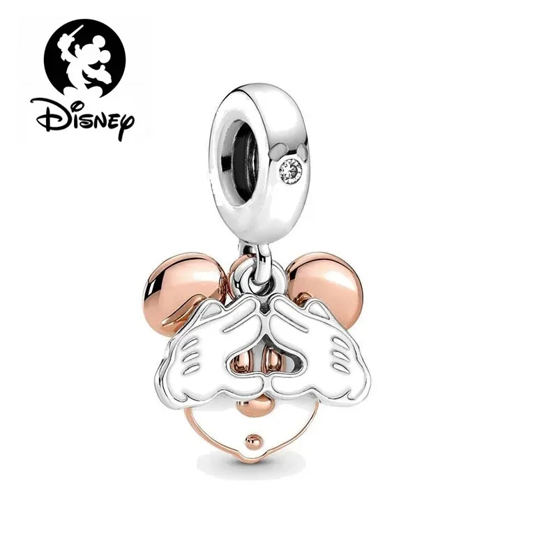 Disney 925 Sterling Zilver Vinnie Mickey Charm van ley 925 Chain Stitch Beaded Fit Originele Minnie DIY Armband Dames Sieraden